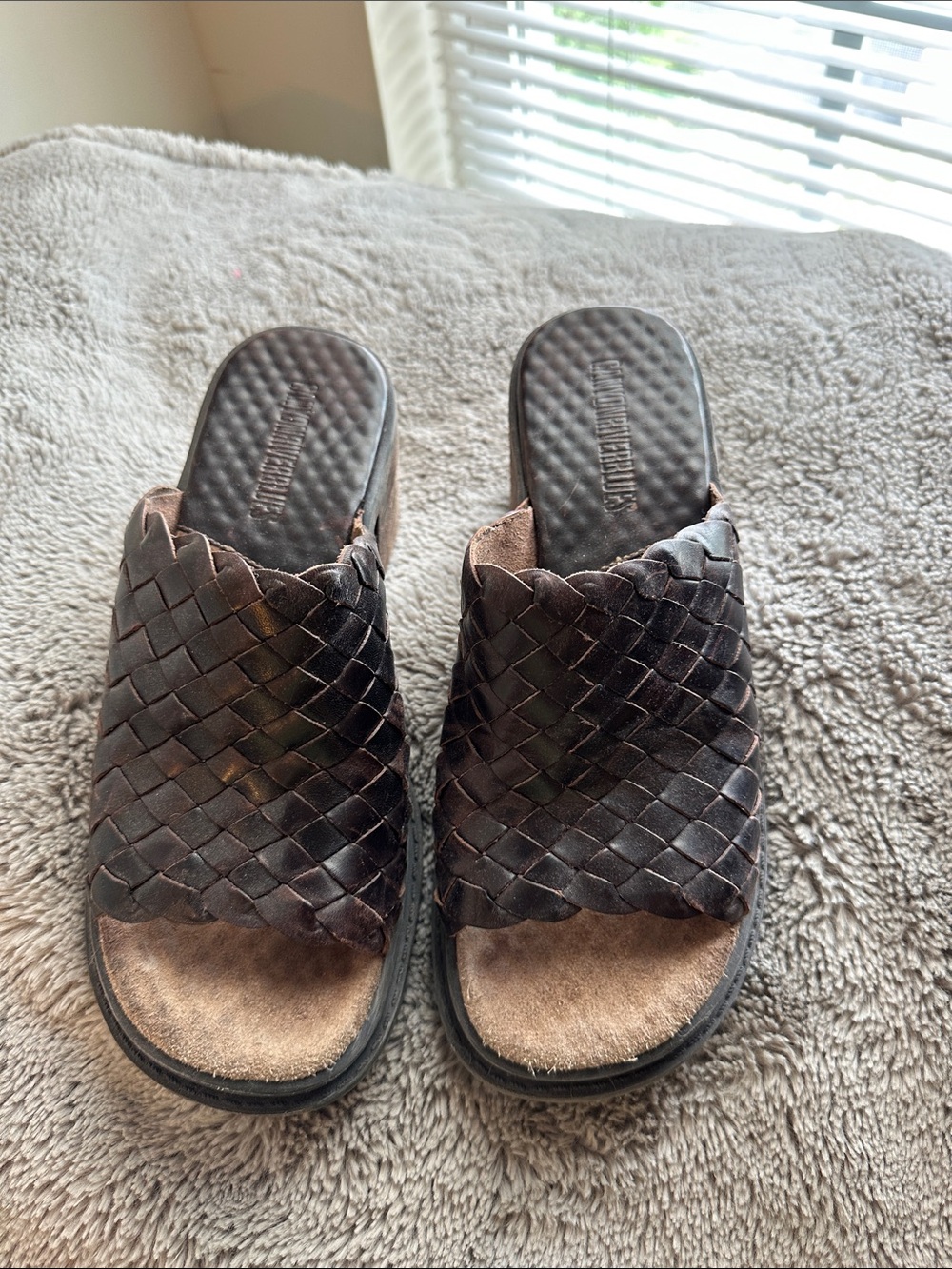 Canyon River Blues Brown Woven Slide Sandals